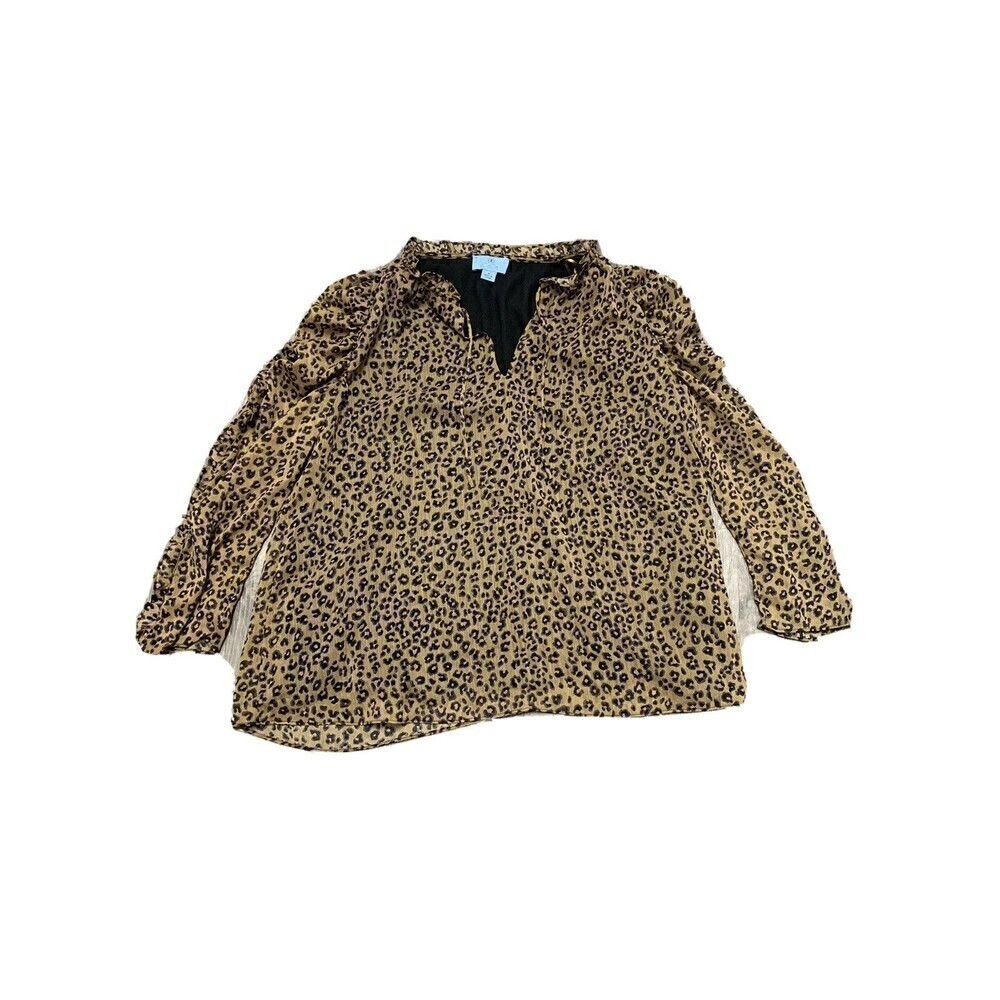 CECE Leopard Print Top Size‎ Medium NWT Gift